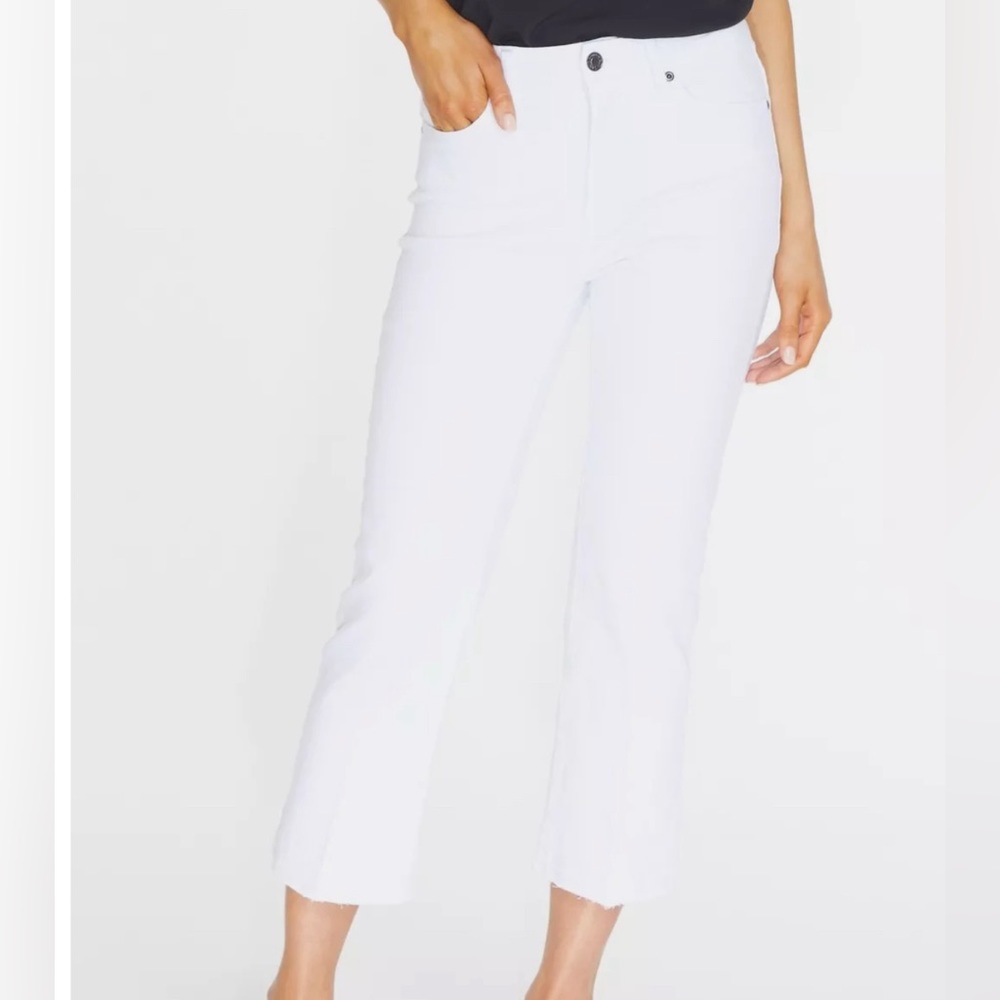 Slimsation 5 pocket white jean  crop